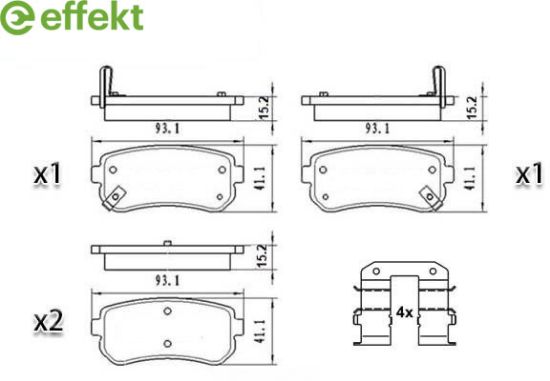 Brake Pad Set, disc brake Hyundai, Kia