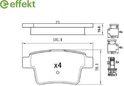 Brake Pad Set, disc brake FORD - 1 356 392