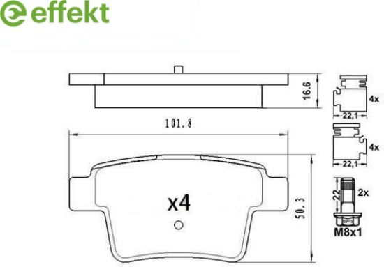 Brake Pad Set, disc brake FORD - 1 356 392