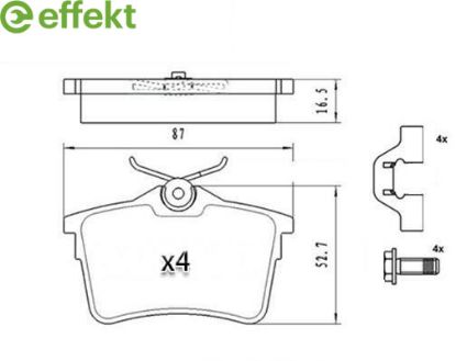 Brake Pad Set, disc brake PSA - 16 085 204 80
