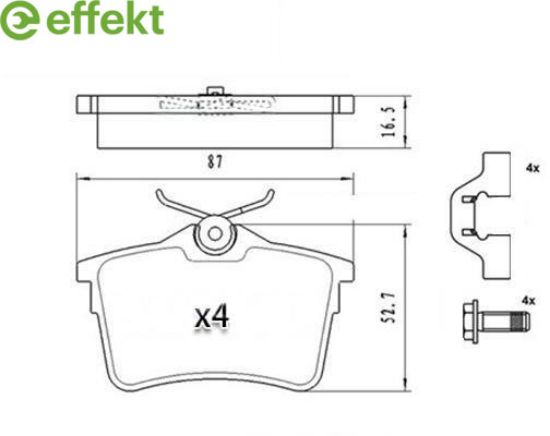 Brake Pad Set, disc brake PSA - 16 085 204 80