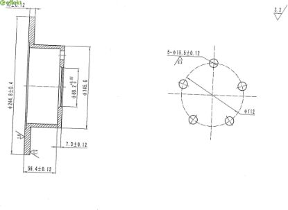 Brake Disc VAG - 4A0 615 601A