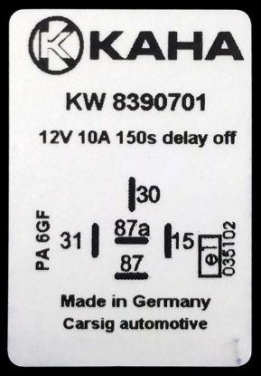 Relay, air conditioning aegrelee 12V 10A 150s