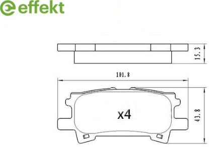 Brake Pad Set, disc brake Lexus