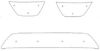 Trim/Protection Strip, radiator grille Mitsubishi Outlander 2007-2010