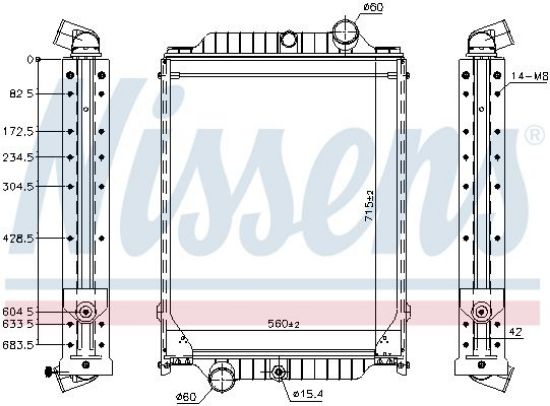 Radiator, engine cooling VOLVO FL6 98-