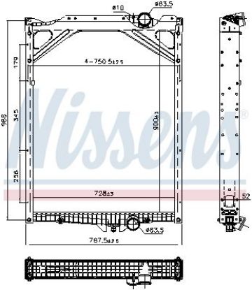 Radiator, engine cooling VOLVO B7 98-