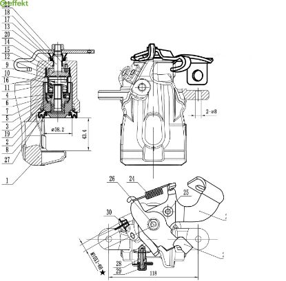 Brake Caliper TOYOTA - 47850-12151