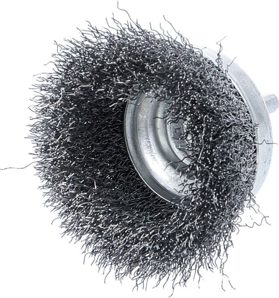 Wire Brush Terashari kooniline 75mm 6mm kinnitusjalaga