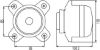 Insert, spotlight 90mm +gab., 12V pirnidega