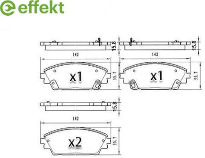 Brake Pad Set, disc brake Mazda