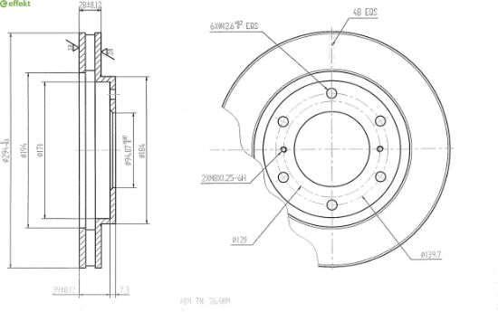 Brake Disc MITSUBISHI - 4615A147