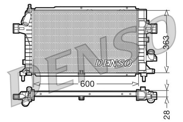 Radiator, engine cooling OPEL Astra H 1.9 / 1.3 CDTi Radiator, engine cooling OPEL Astra H 1.9 / 1.3 CDTi