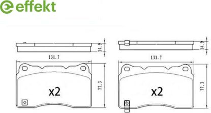 Brake Pad Set, disc brake Tesla