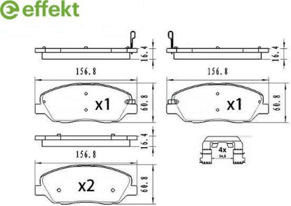 Brake Pad Set, disc brake Hyundai