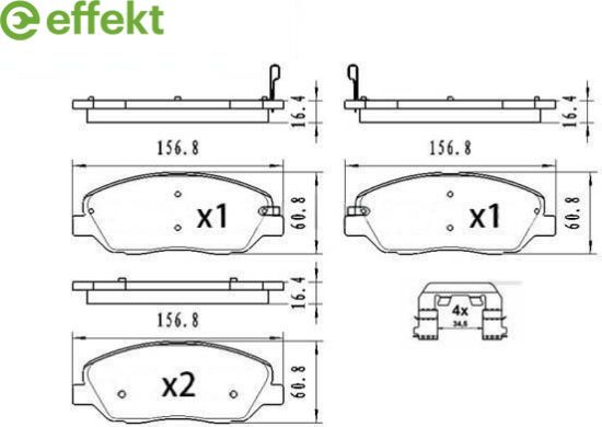 Brake Pad Set, disc brake Hyundai
