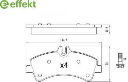 Brake Pad Set, disc brake MB, VW
