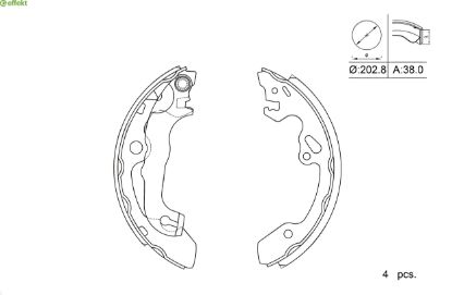Brake Shoe Set FORD - 1 075 549