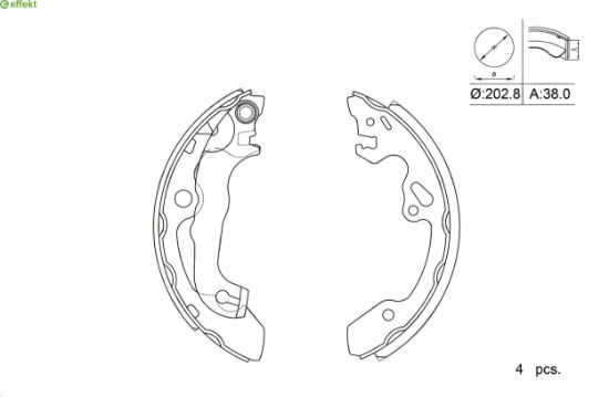 Brake Shoe Set FORD - 1 075 549