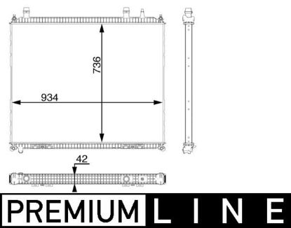 Radiator, engine cooling MAN TGX EURO 6