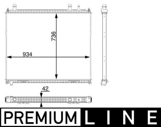 Radiator, engine cooling MAN TGX EURO 6