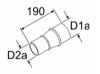 Air deflector adaptor, auxilliary heater Adapter 80 - 60mm metall