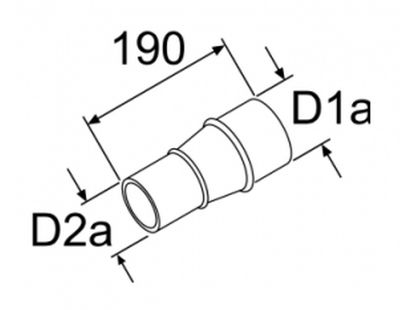 Air deflector adaptor, auxilliary heater Adapter 80 - 60mm metall