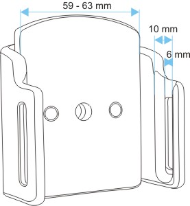 Mobile phone/PDA holder Apple iPhone 5/5S/SE laius 59-63mm