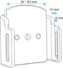 Mobile phone/PDA holder Apple iPhone 5/5S/SE laius 59-63mm