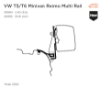 Mounting Set, roof rack TO 3200 kinnitus VW T5/T6 Minivan Reimo Multi Rail