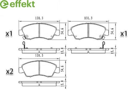 Brake Pad Set, disc brake Honda