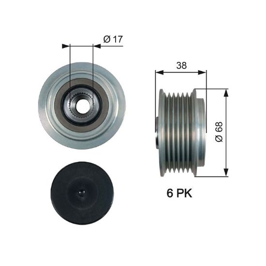 Alternator Freewheel Clutch Toyota