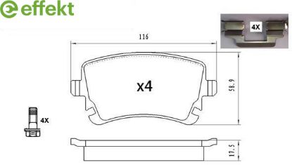 Brake Pad Set, disc brake VAG