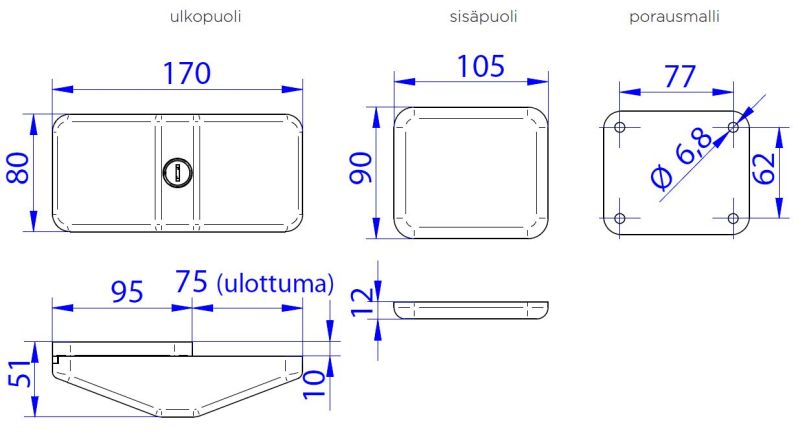 Door Lock Door Lock matkaautole 3tk