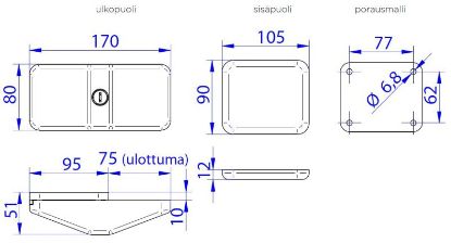 Door Lock Door Lock matkaautole 3tk