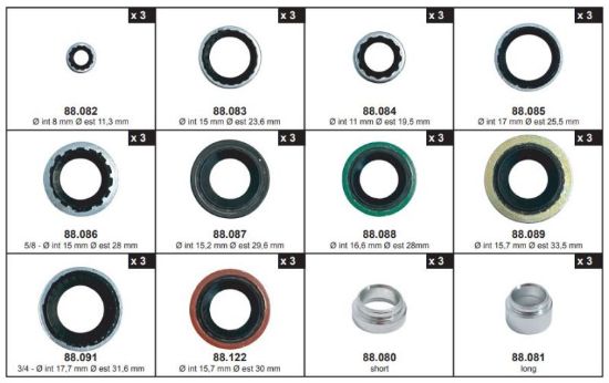 Gasket, coolant pipe A/C Kompressori ja kuivati filtri O-rõngaste kompl