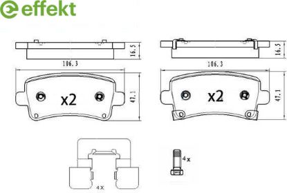 Brake Pad Set, disc brake GENERAL MOTORS - 22846363