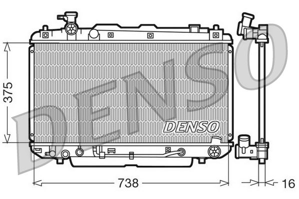 Radiator, engine cooling TOYOTA Rav4 1.8i 16V / 2.0 V