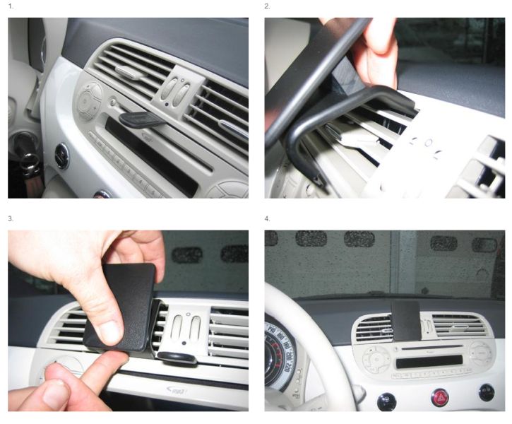 Trim Frame Fiat 500 05-15 keskele