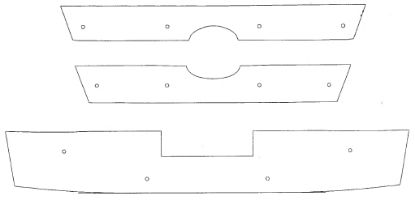 Trim/Protection Strip, radiator grille Toyota Hiace 2007-2012