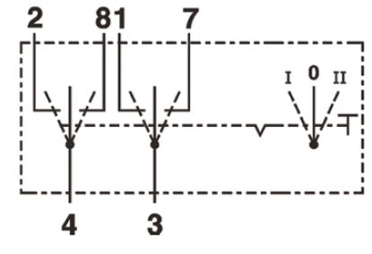 Switch I-0-II 12V,16A
