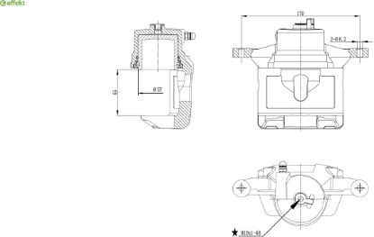 Brake Caliper HYUNDAI - 58110-A6200
