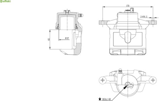 Brake Caliper HYUNDAI - 58110-A6200