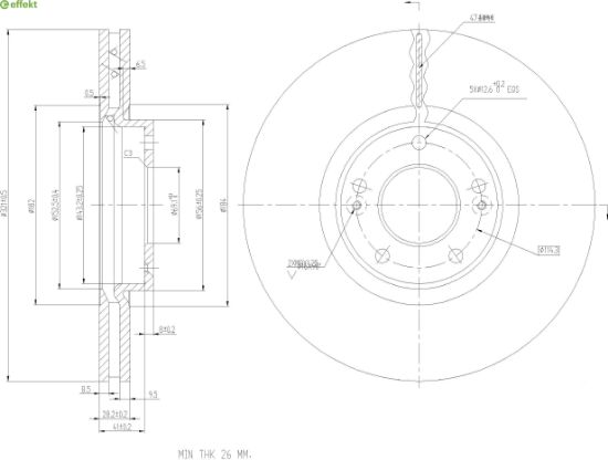 Brake Disc HYUNDAI - 51712-2P700