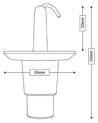 Trim/Protection Strip, radiator grille kinnitusklamber 22mm