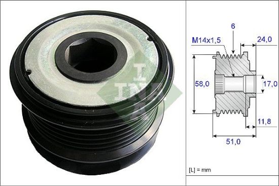 Alternator Freewheel Clutch VOYAGER IV (RG) - K04861513AE