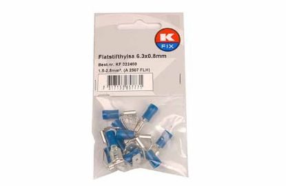 Terminal, electric universal parts plaatjagaja 6.3x0.8mm sinine