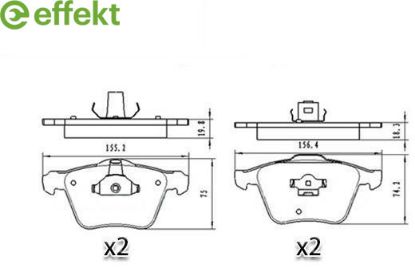 Brake Pad Set, disc brake VOLVO - 31262705