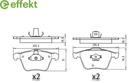 Brake Pad Set, disc brake VOLVO - 31262705