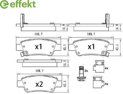Brake Pad Set, disc brake HONDA - 43022-SWW-G01